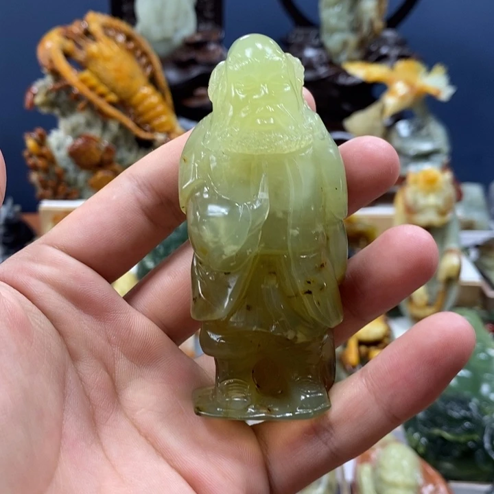 蛇纹石玉合金手把件