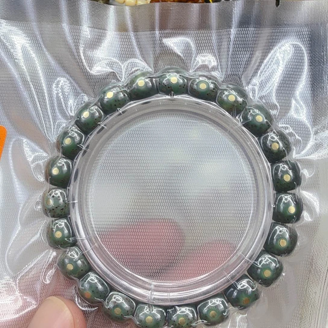星月菩提手串18爱谁谁绿星月菩提单圈10钉