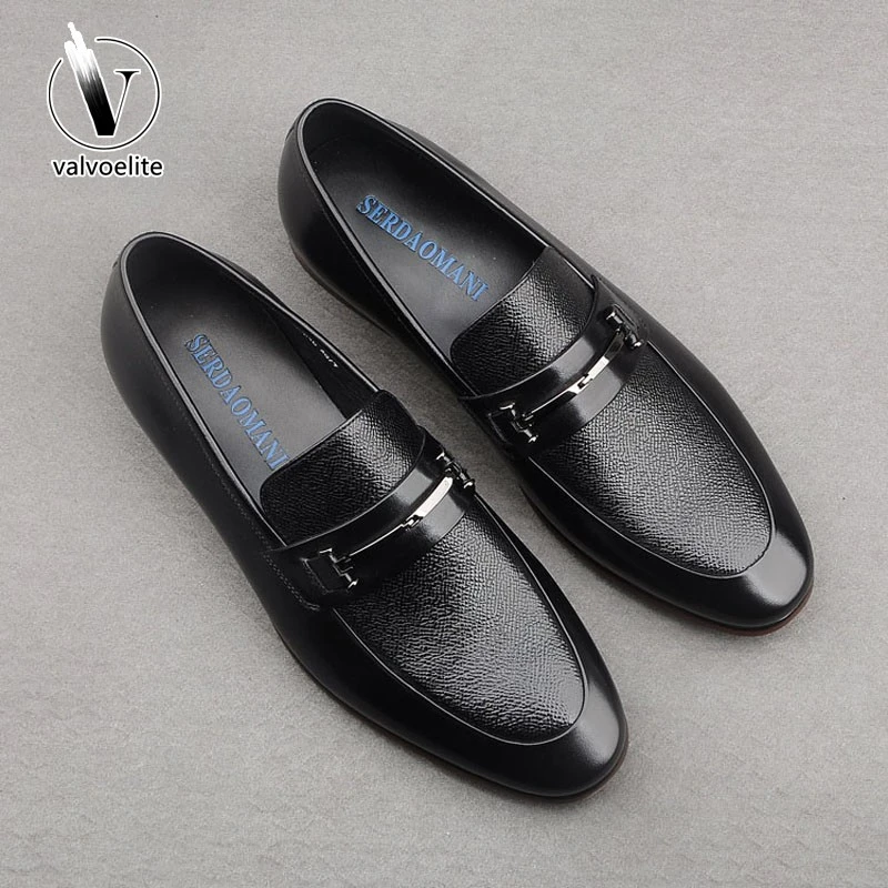 VALVOELITE新款休闲皮鞋懒人一脚蹬套脚男鞋潮流乐户外休闲皮鞋