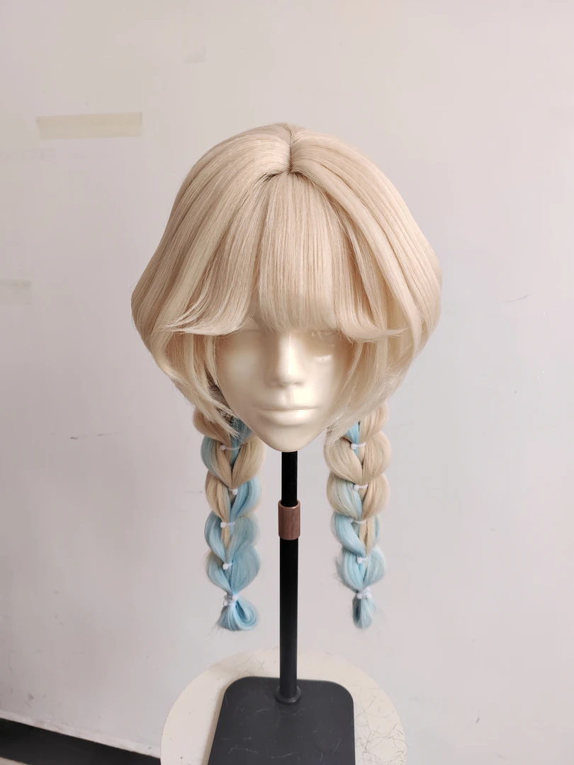 瑶的大耳狗cos成品定制假发玫瑰网头顶染色渐变款真头皮