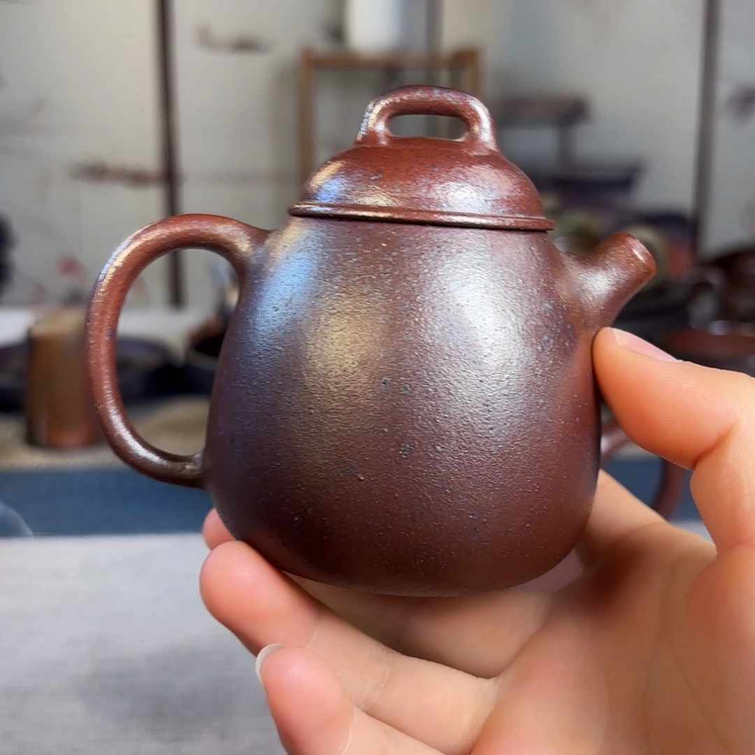 茶壶紫砂柴烧紫砂壶半瓢