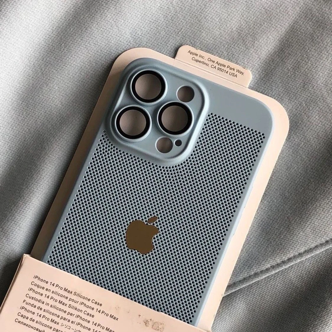 超薄散热网格手机壳苹果17/14/16适用于 iPhone15Pro max镜头全包