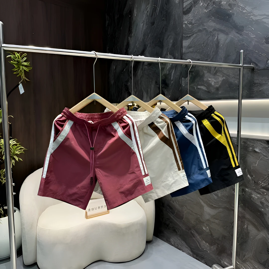 夏季新款户外百搭撞色休闲运动五分裤男速干简约宽松薄款五分裤