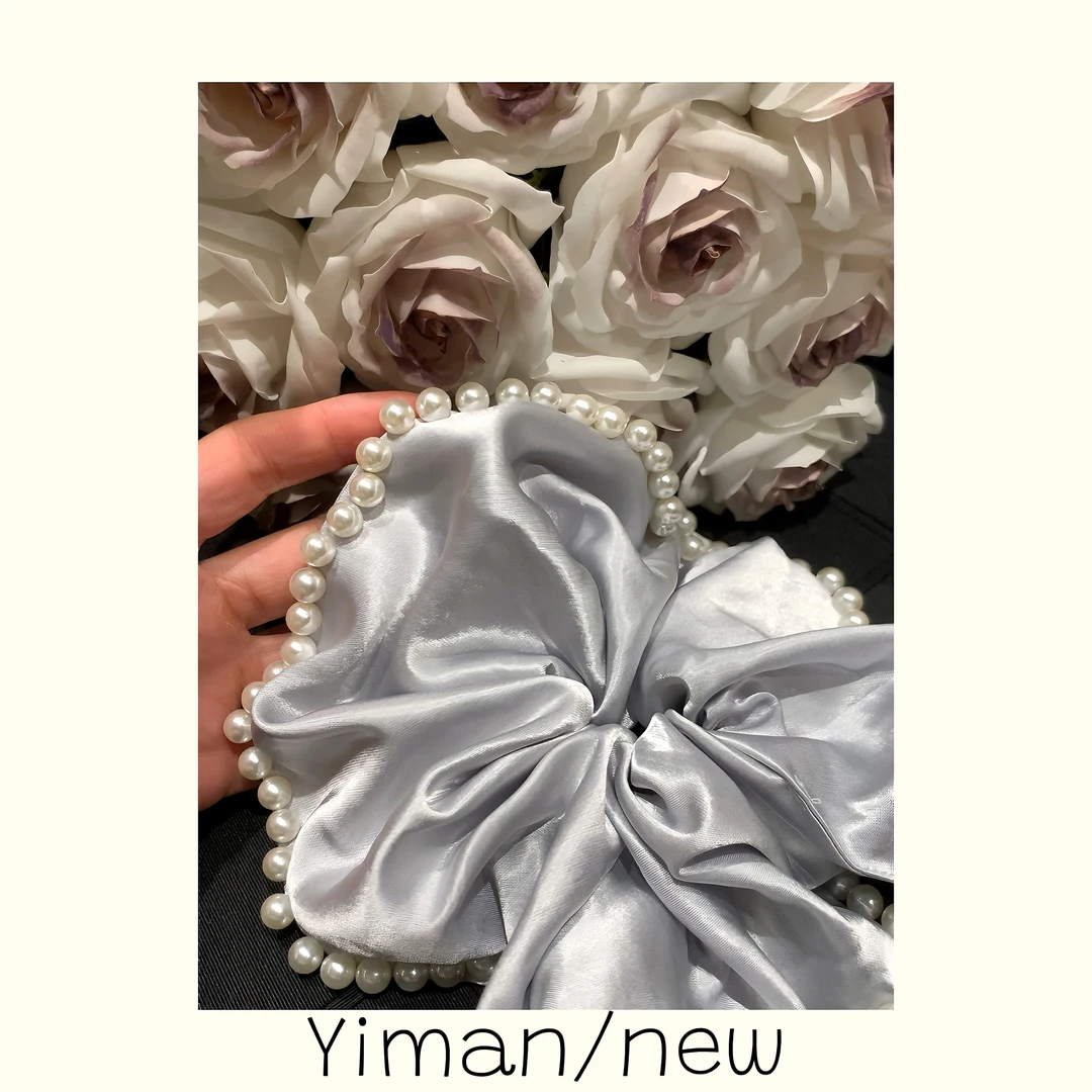 法式蓝色珠珠镶嵌发圈MZ3613