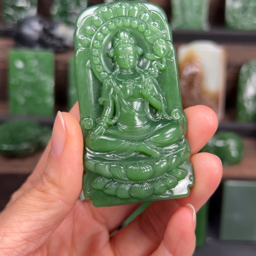 .***.和田玉未镶嵌颈饰