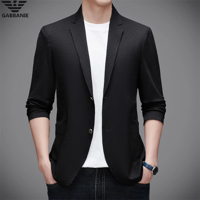 意大利轻奢正品春夏季男士商务西装外套高级感冰丝无痕薄款小西装