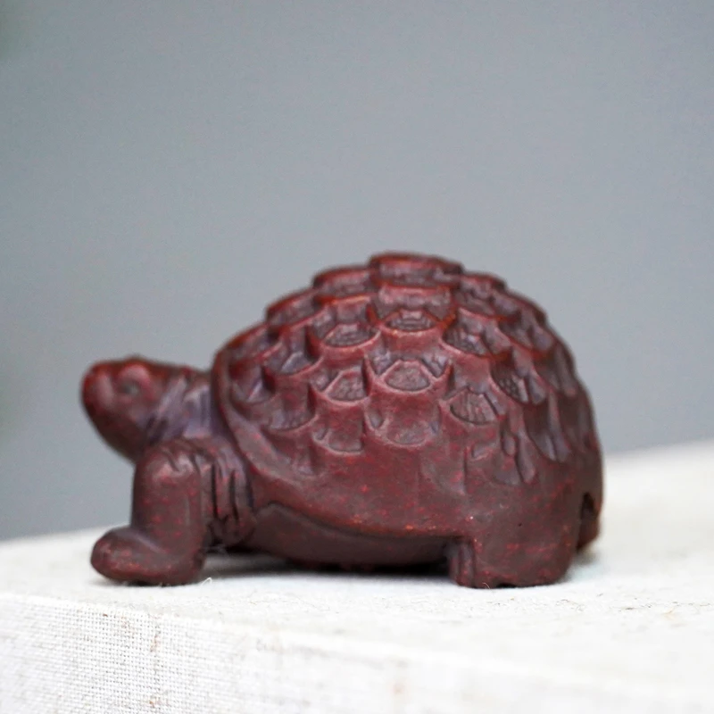 宜兴紫砂原矿小金钱龟茶宠