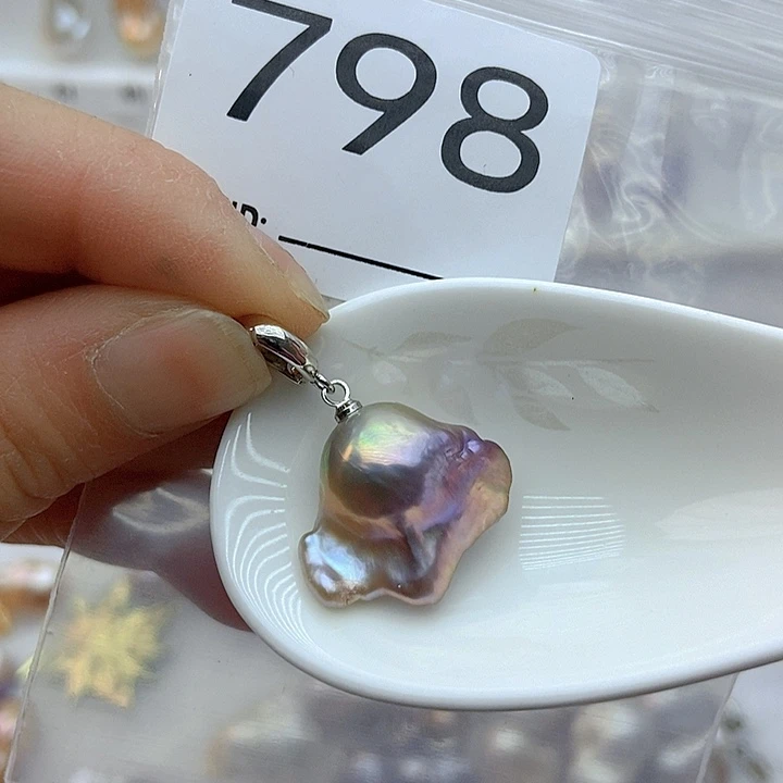 淡水珍珠颈饰银S925镶嵌