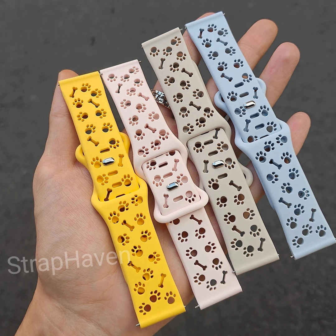 适用于华为手表GT5pro/4硅胶表带watch5镂空GT6可爱狗爪watch4女