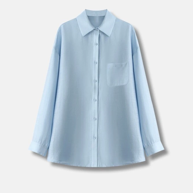 通勤简约醋酸亚麻衬衫