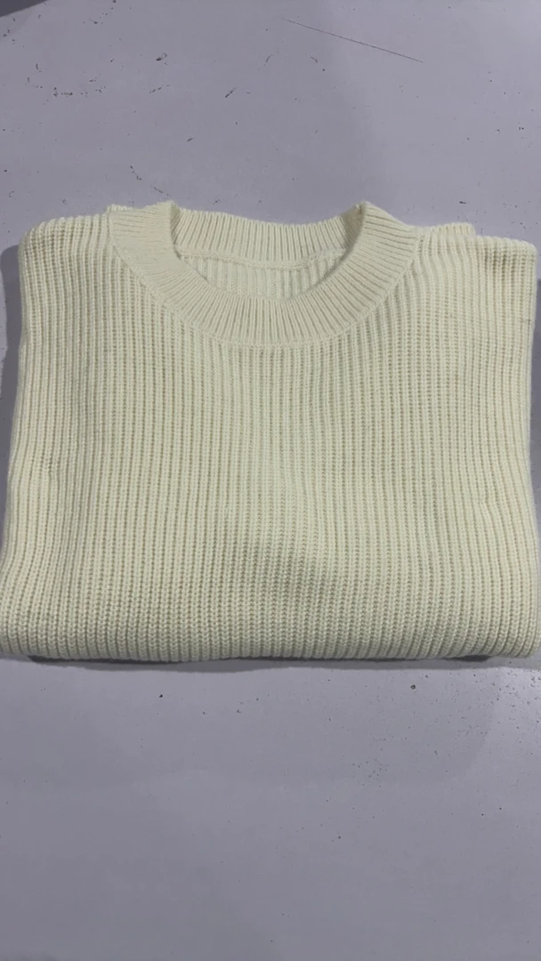 热销针织圆领长袖羊毛打底套头衫