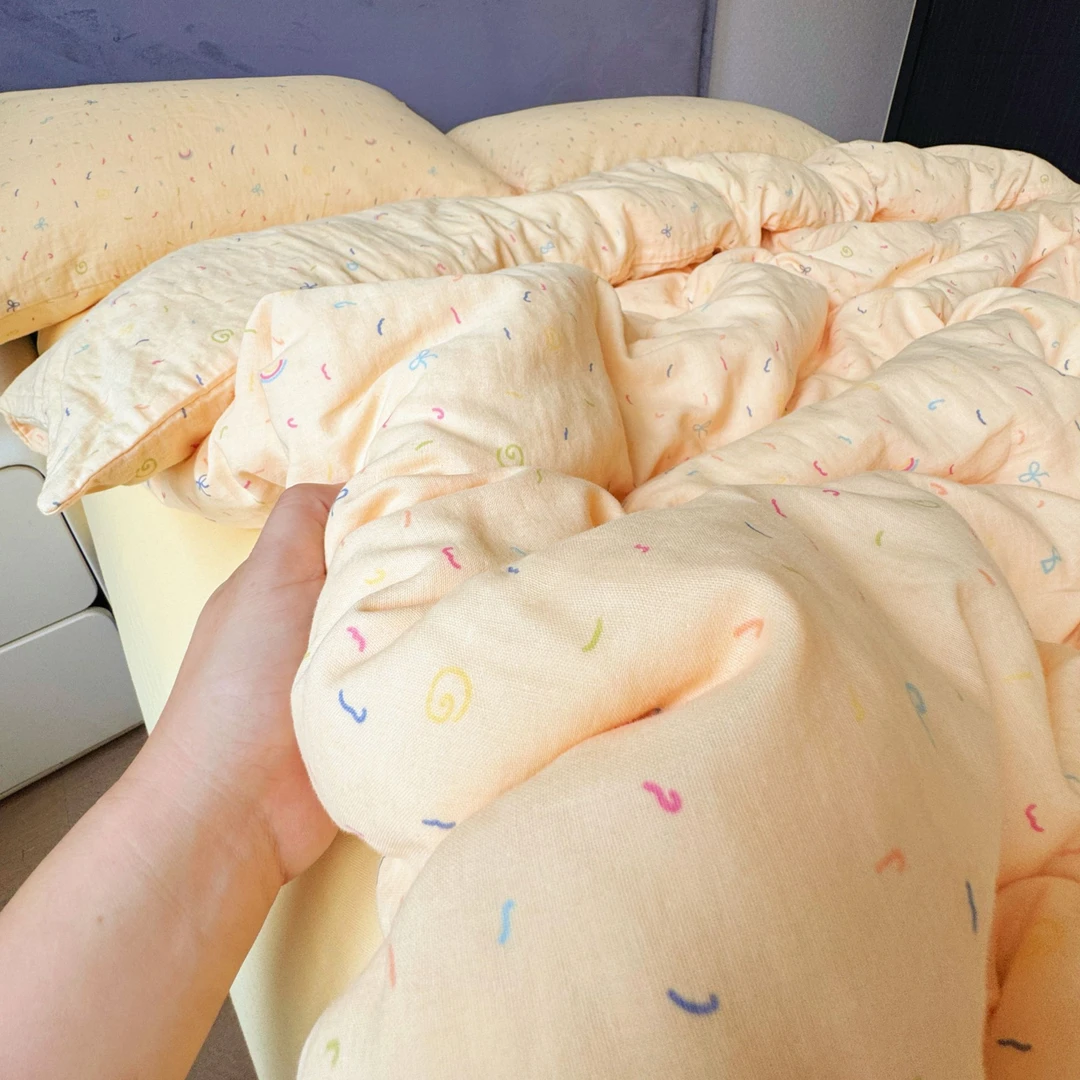 A类全棉双层纱纯棉单被套柔软舒适家用床上用品