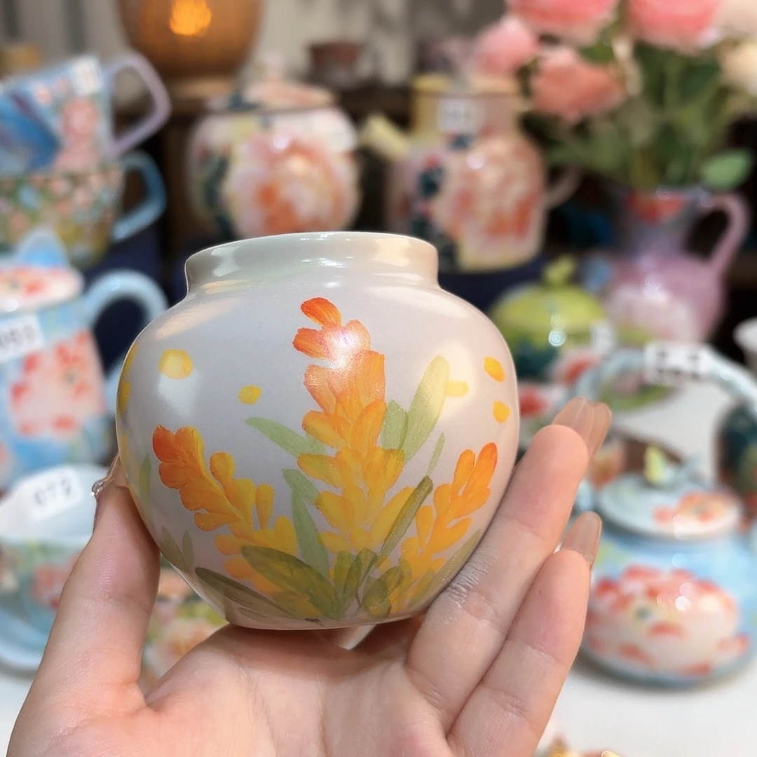 景德镇手绘高温釉下彩陶瓷茶具