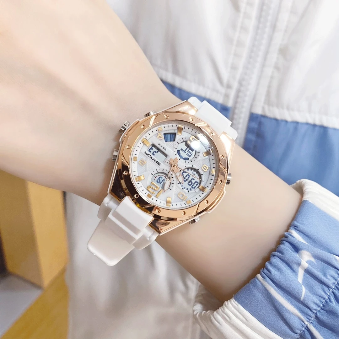 青少年女士手表时尚腕表初中高中儿童新款夜光中学生多功能电子表