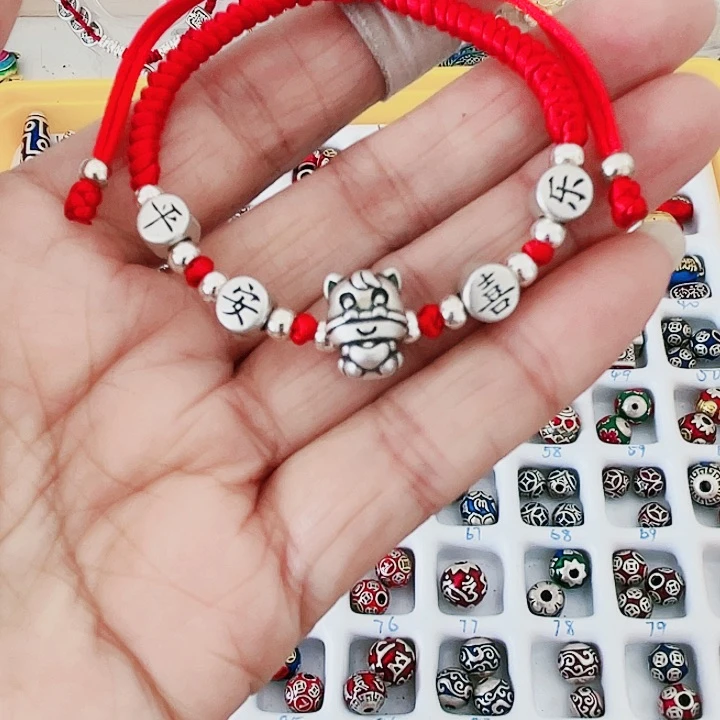 珐琅吊坠足银平安喜乐