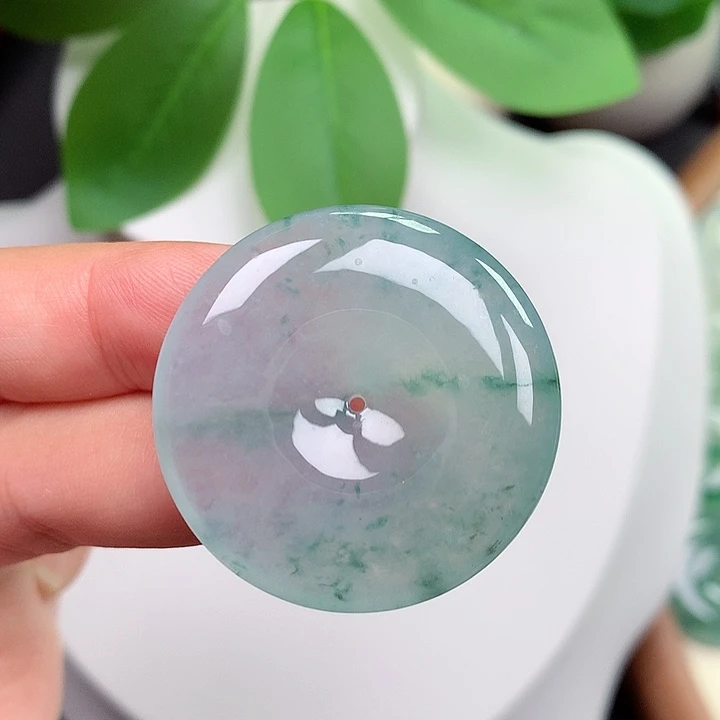 颈饰未镶嵌翡翠平安扣 33.1x6.0mm