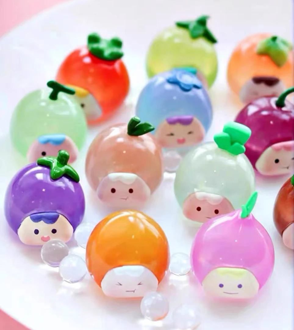 （零-九）一单一物SUSU蔬菜水果萌粒可爱公仔摆件