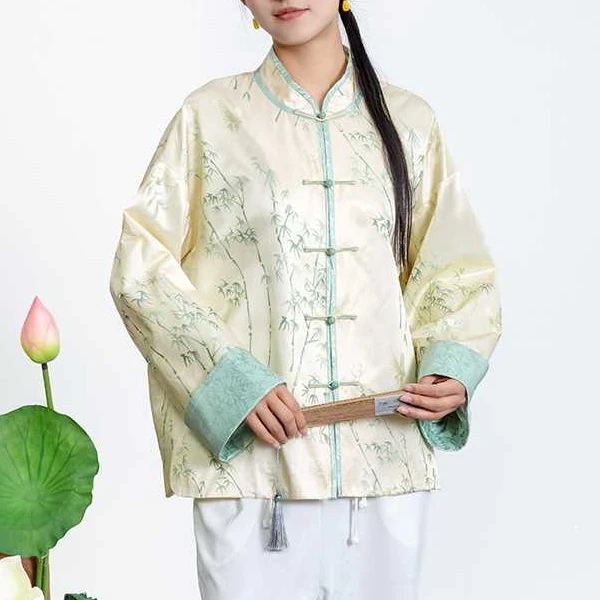 【十三郎】竹子提花中襟外套246027