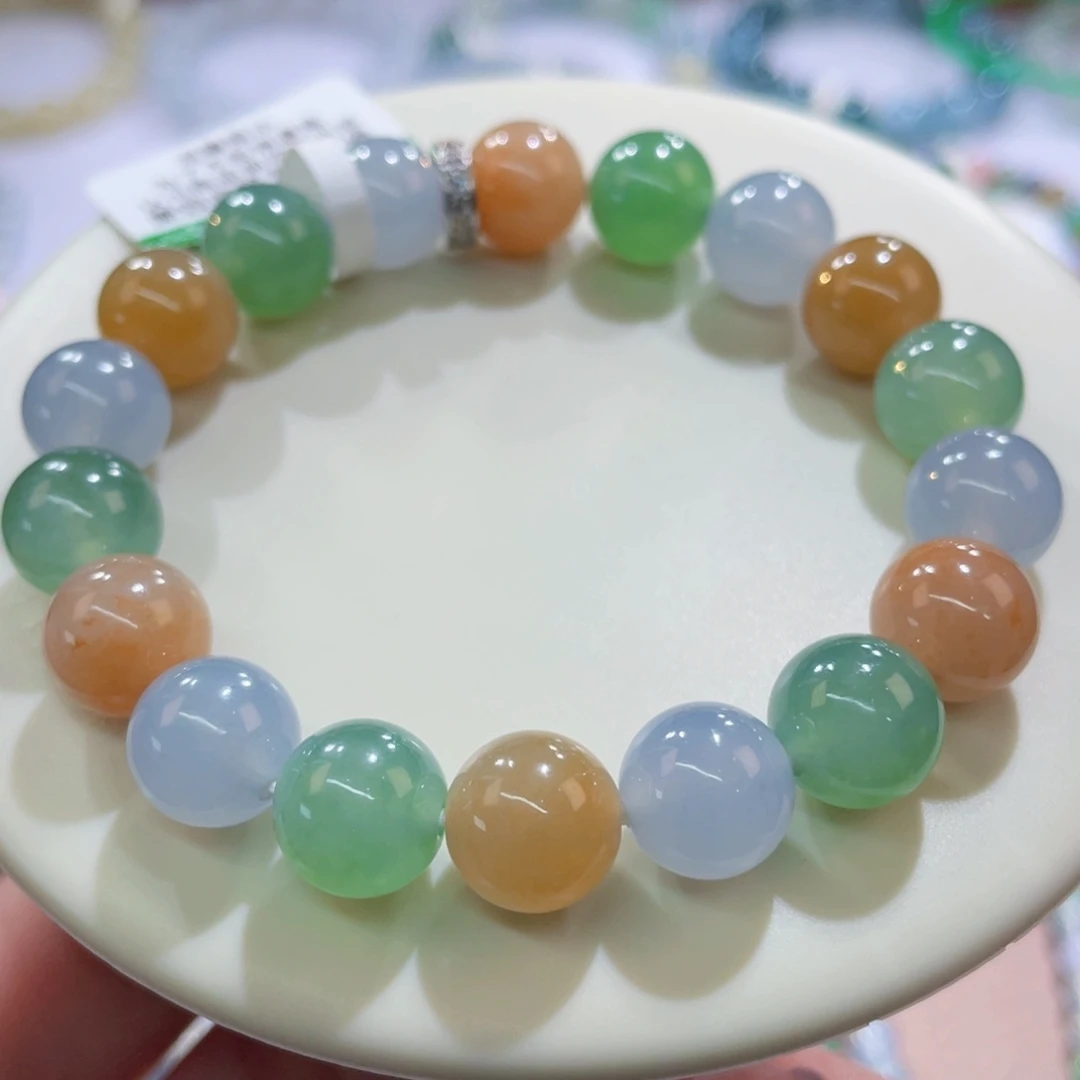 未镶嵌手链翡翠三彩卡10