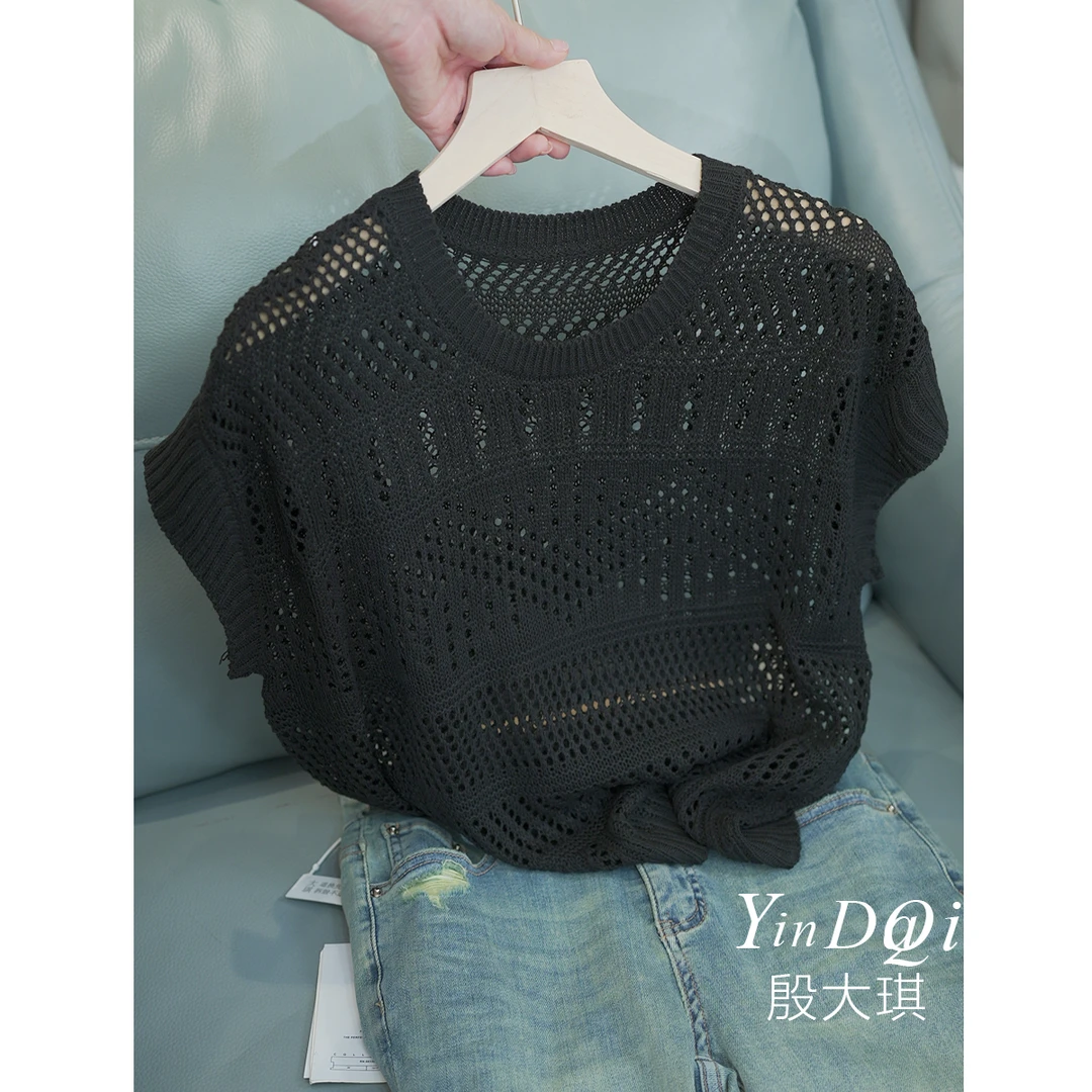 FL清爽一夏~夏季薄款短袖针织衫上衣女