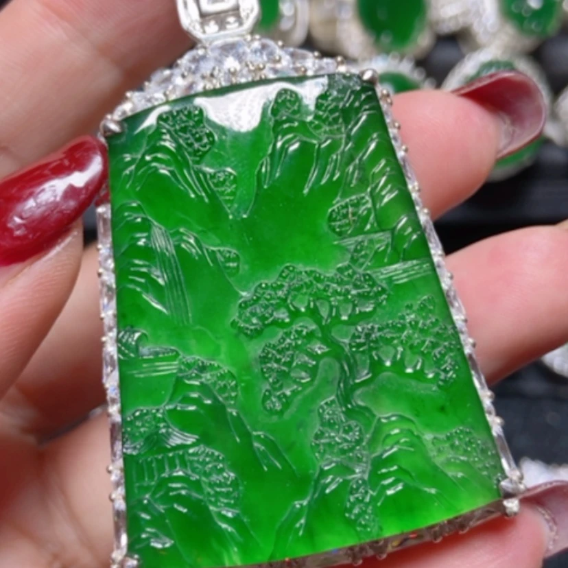 【闪购商品】翡翠银S925镶嵌耳饰翡翠