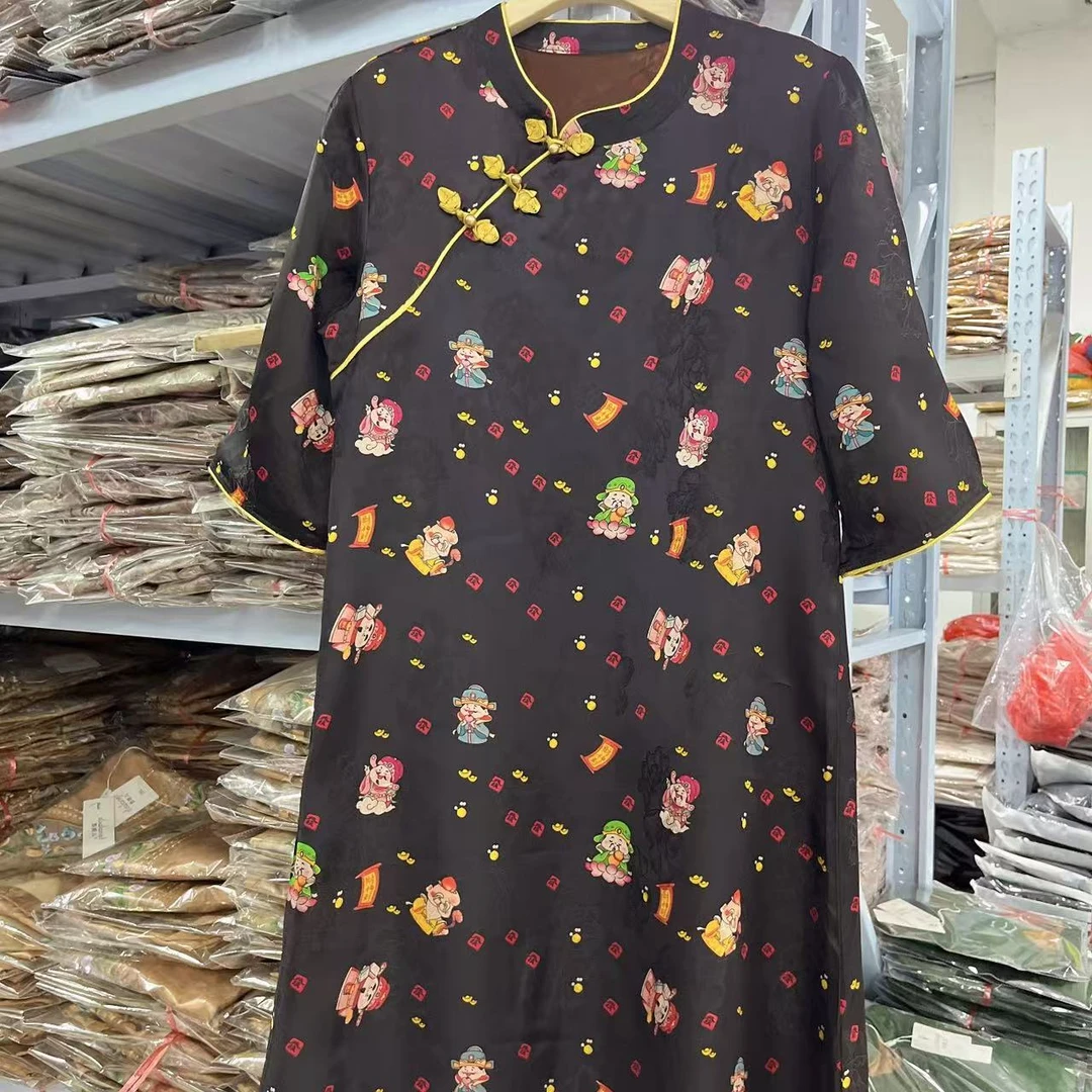 新中式改良式连衣裙宽松连衣裙-1031