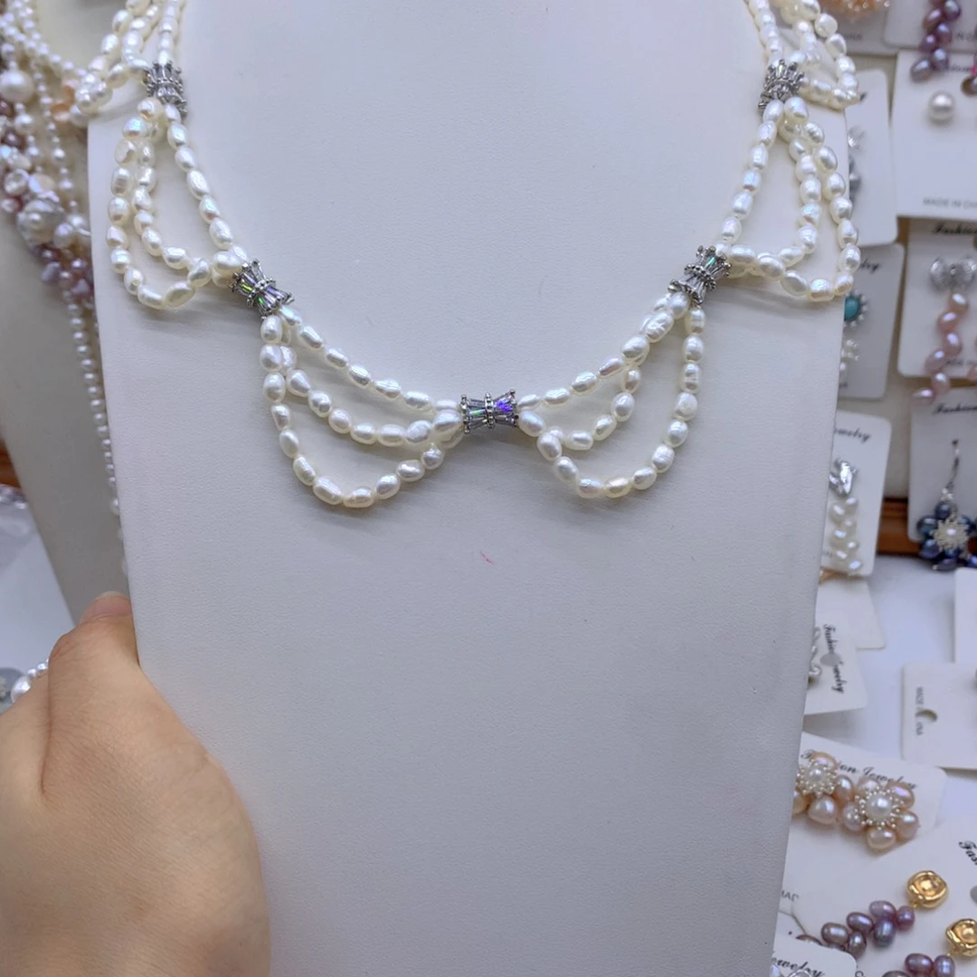 合金淡水珍珠项链L*