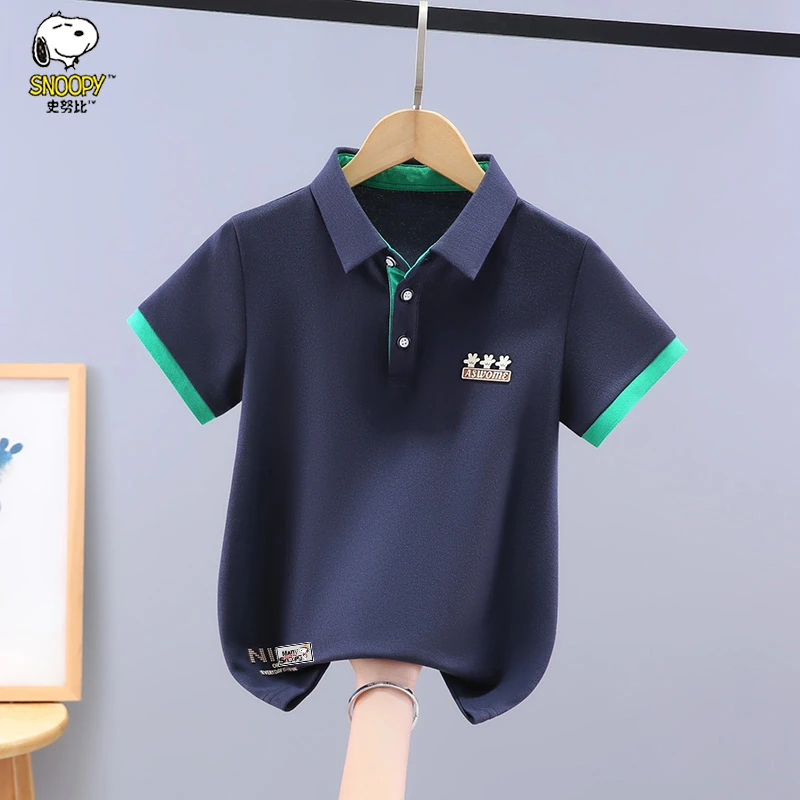 Snoopy/史努比男童短袖T恤夏装2025新款儿童polo衫韩版儿童上衣