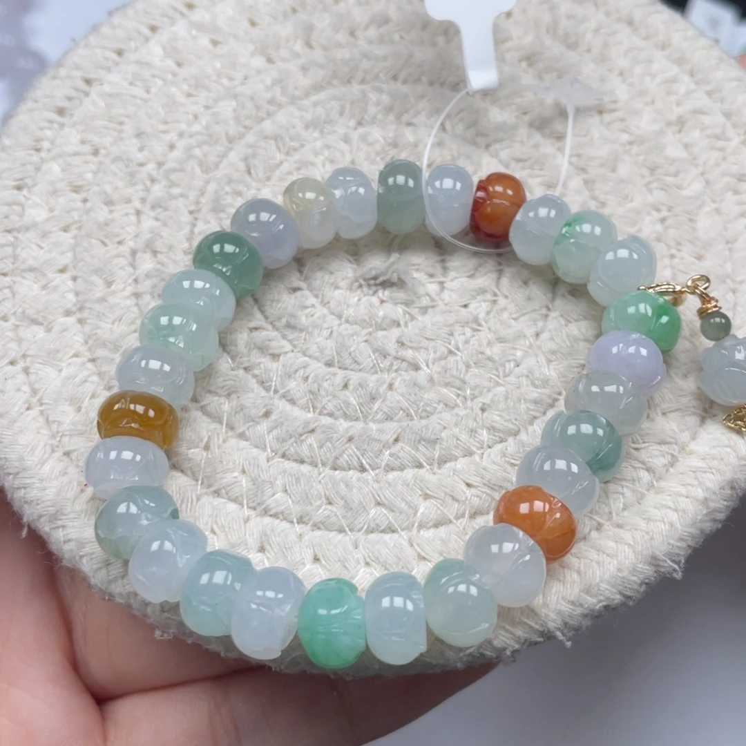 翡翠未镶嵌颈饰天然A货缅甸翡翠8.9mm