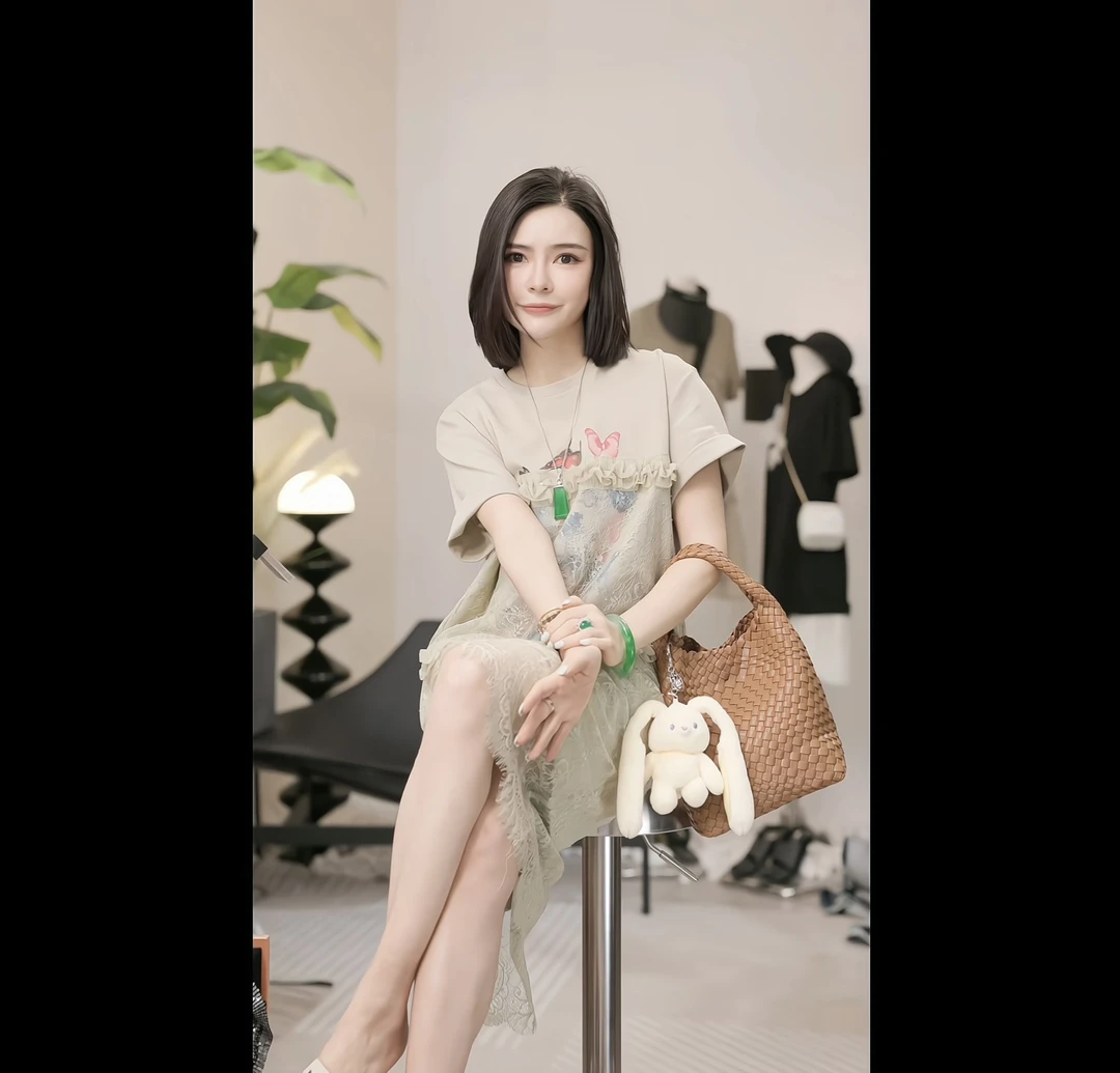 【燕子设计师品牌】夏季清凉小众设计轻奢蝴蝶网纱连衣裙X 19159 C