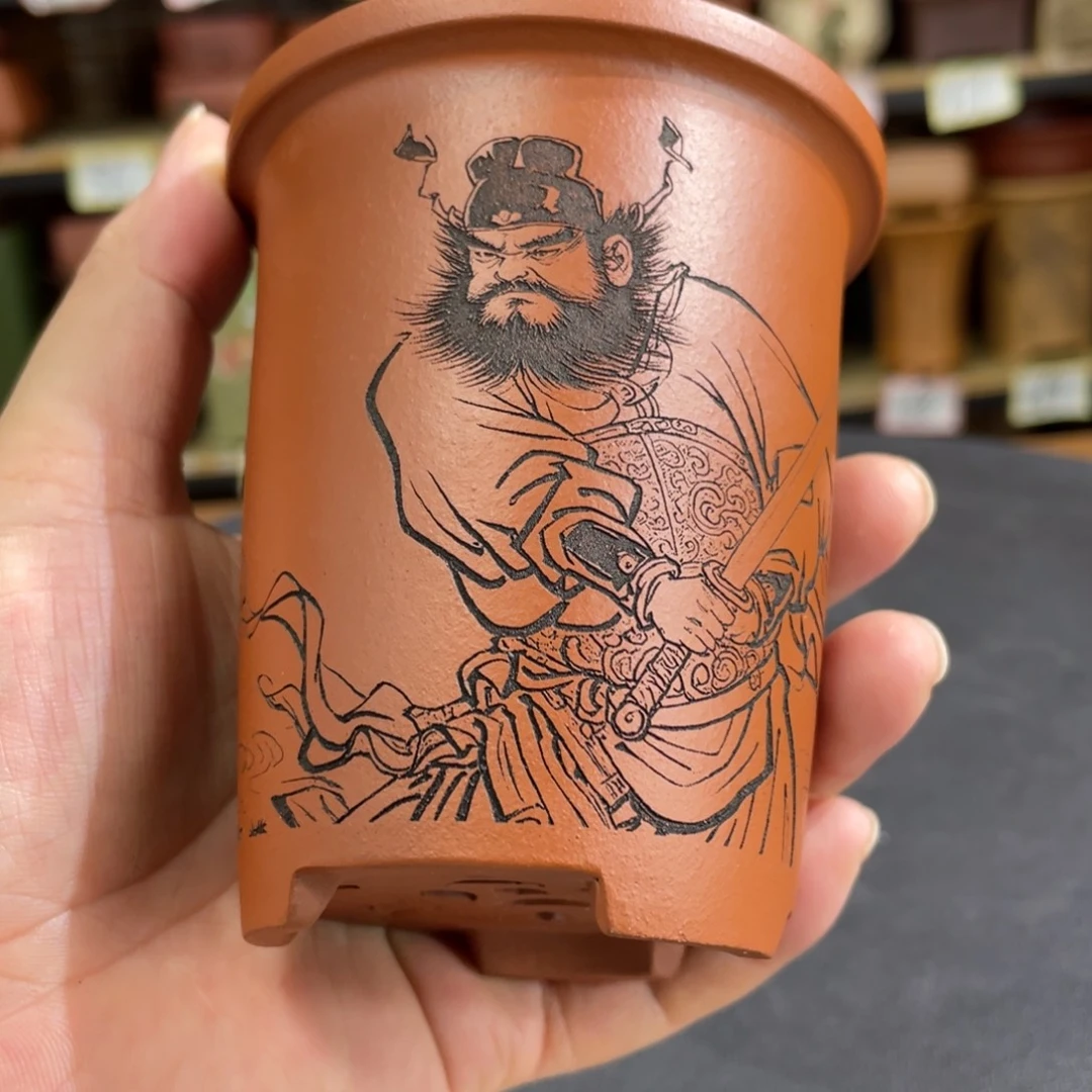紫砂花盆紫砂花盆在民间