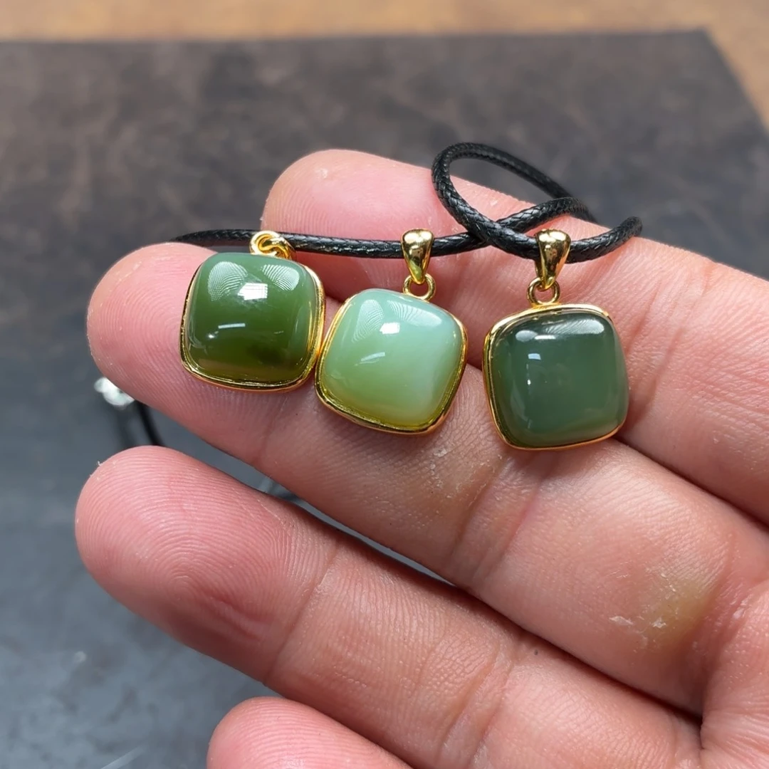 和田玉银S925镶嵌颈饰多样性发货拍一发一