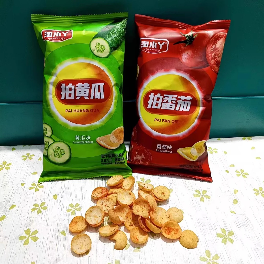 【只发新疆】淘小丫拍黄瓜拍番茄薯片网红膨化食品宿舍休闲小吃零食