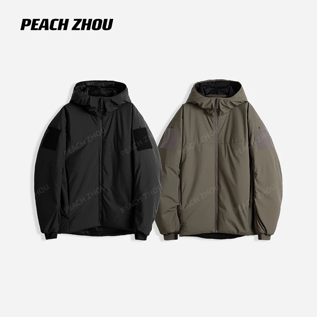 『PEACHZHOU』阿童木军版户外宽松连帽夹棉外套休闲男女款夹克棉服