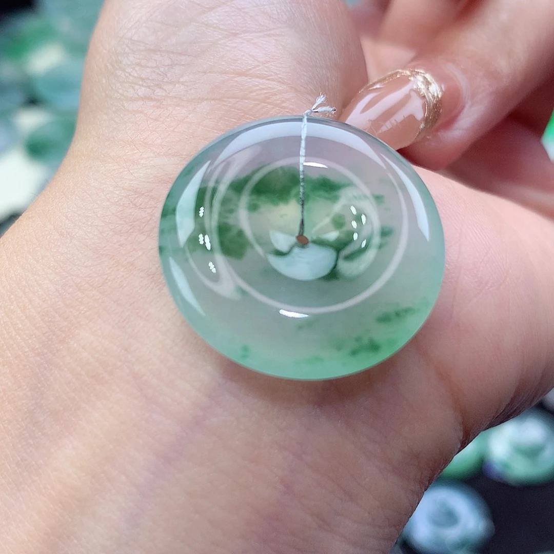 颈饰未镶嵌翡翠编号51。尺寸25.2-6