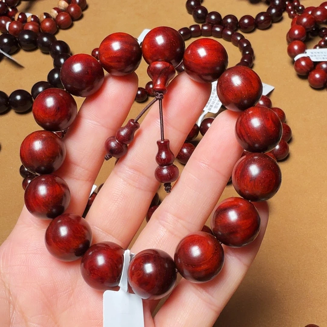 小叶紫檀手串/手链原汁原味1.5玻璃底