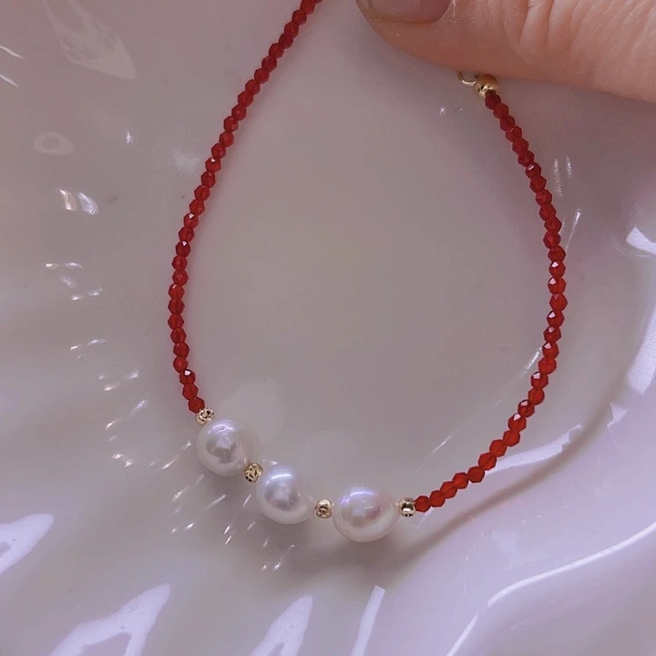 淡水珍珠手绳合金