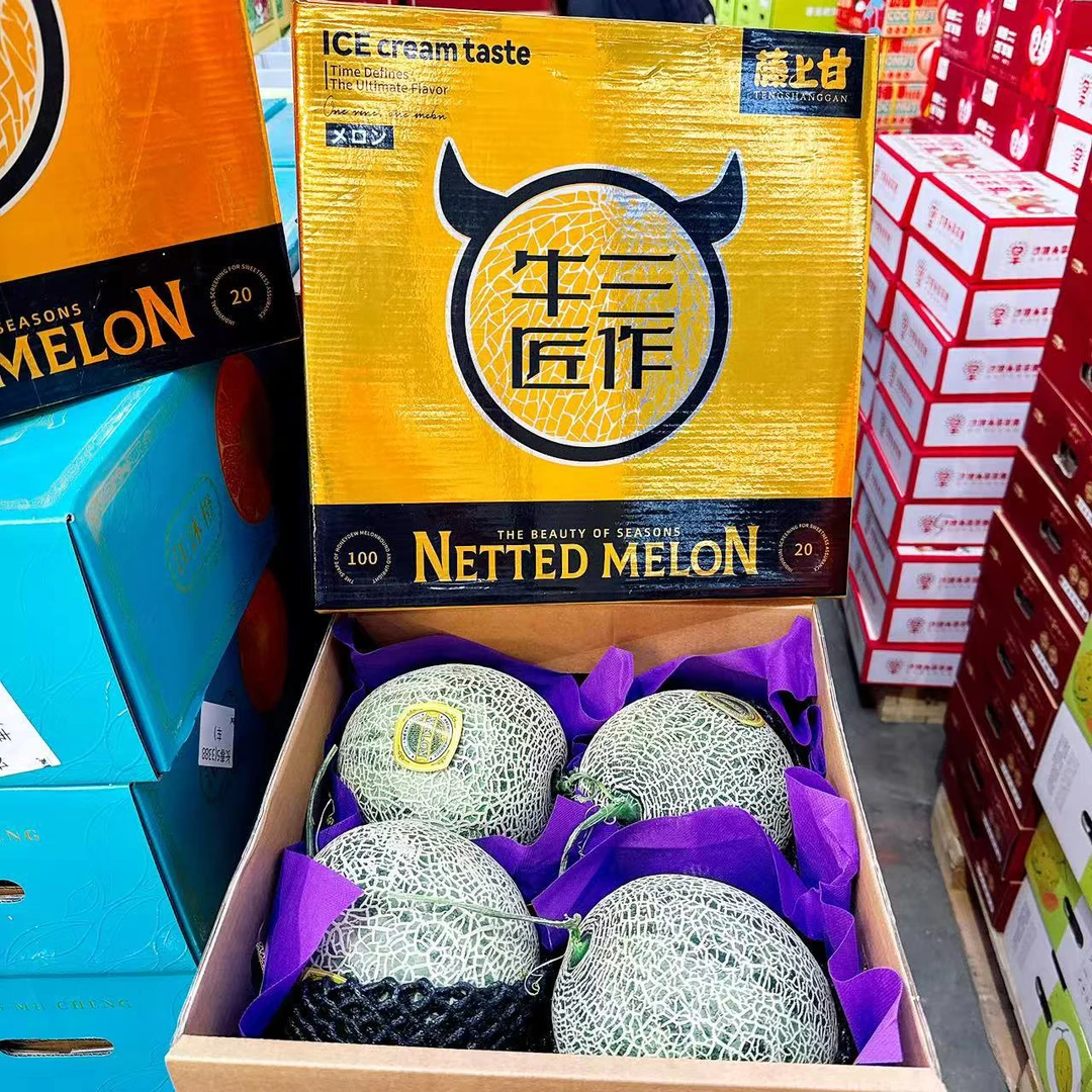 《壹禾优选》藤上柑牛三哈密瓜礼盒装13斤
