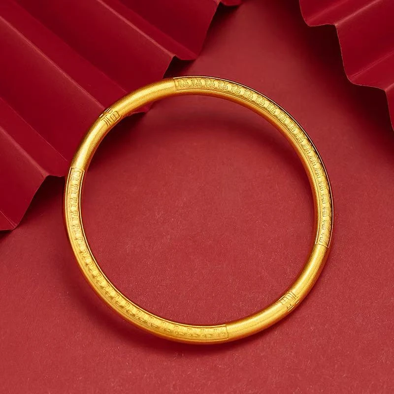 古法传承百福齐臻手镯闭口实心精品手镯