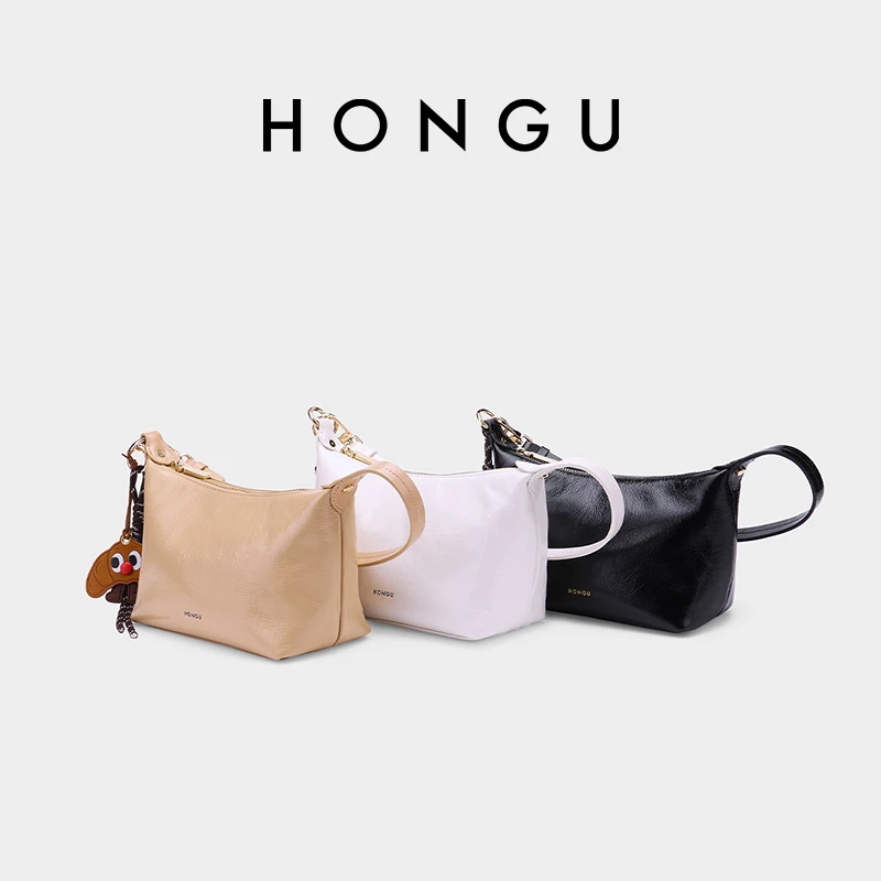 红谷女包2025新款百搭真皮单肩包小包包通勤腋下包小众简约斜跨