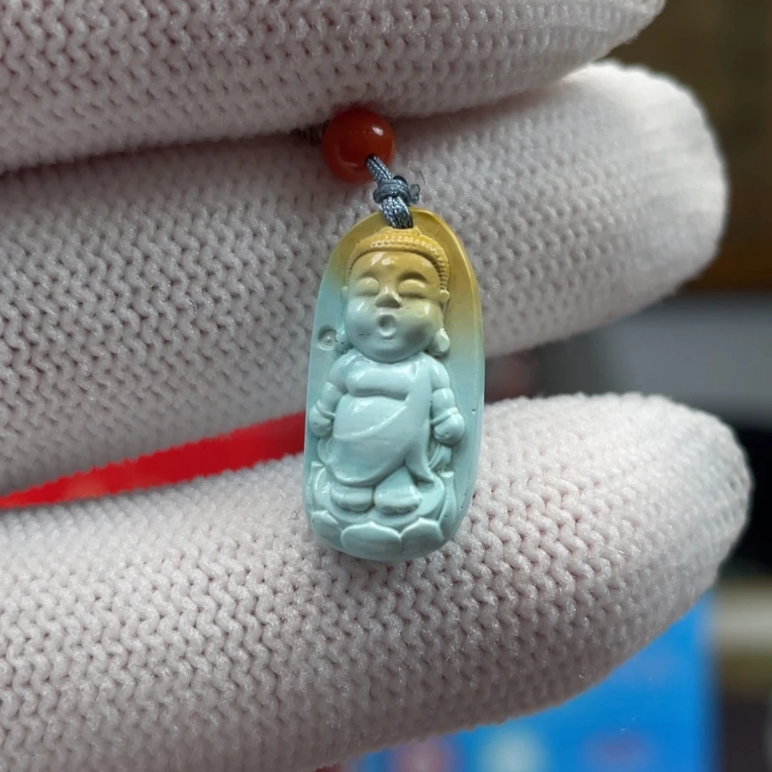 绿松石未镶嵌挂件