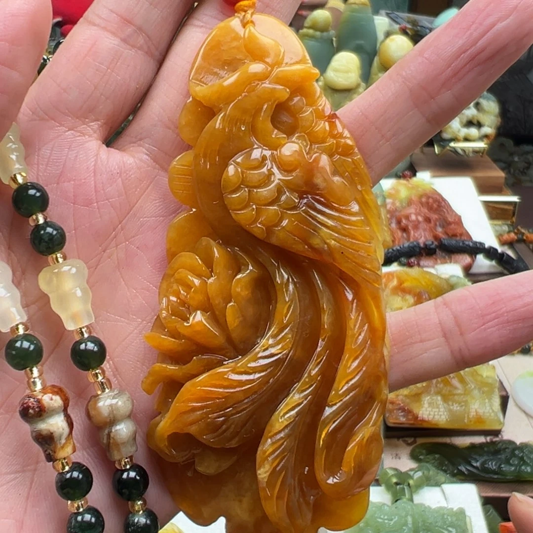 岫玉未镶嵌挂件挂件