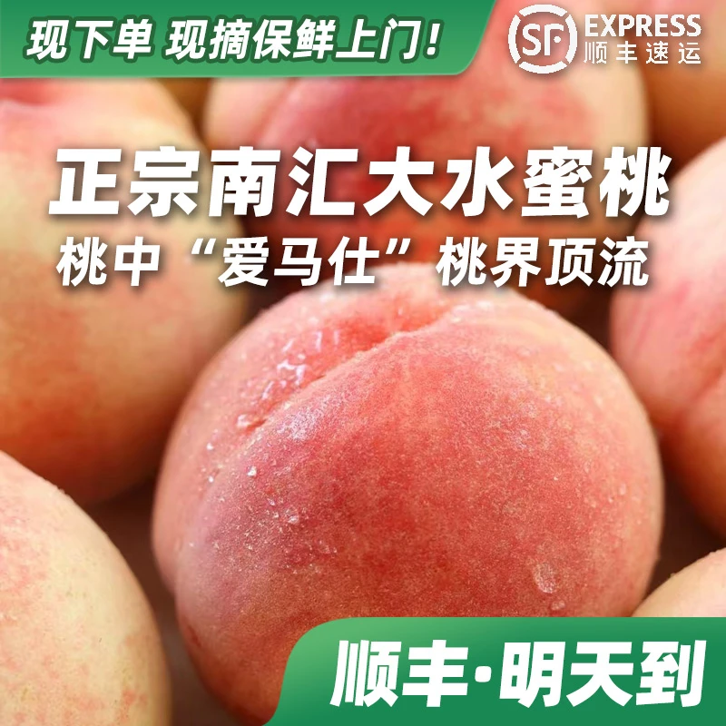 【下单·明天到】上海本地水蜜桃新鲜采摘自然成熟礼盒装，今天拍明天到！当季新鲜水果桃子上海市