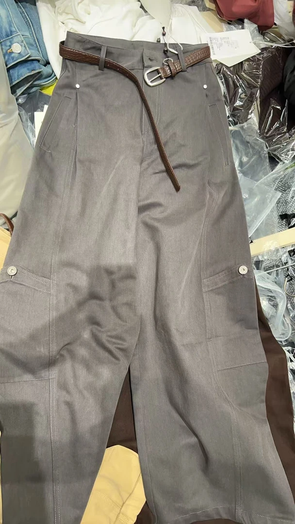 弯刀裤秋冬口袋男友风高腰休闲裤时尚休闲速干裤户外88749