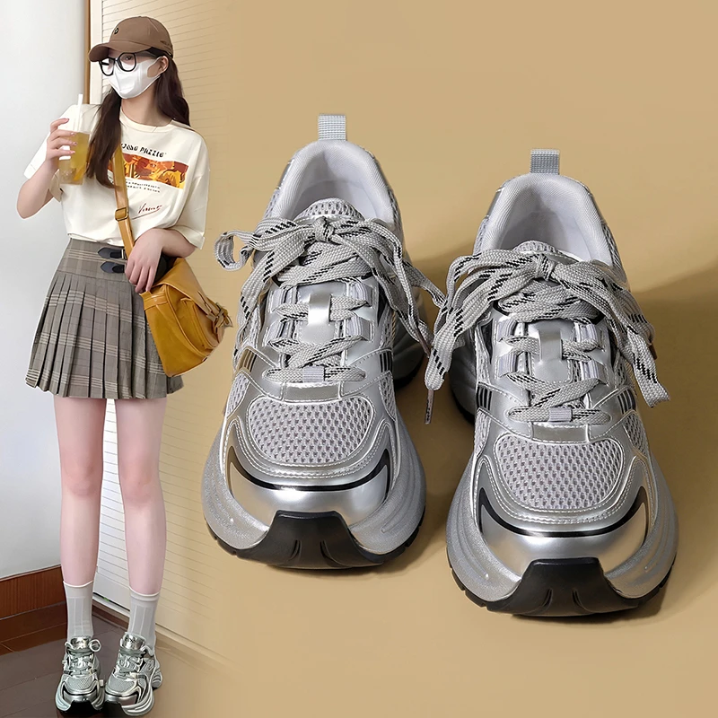 ZHR厚底运动鞋厚底女款爆款百搭时尚多巴胺百搭老爹鞋女款秋冬款