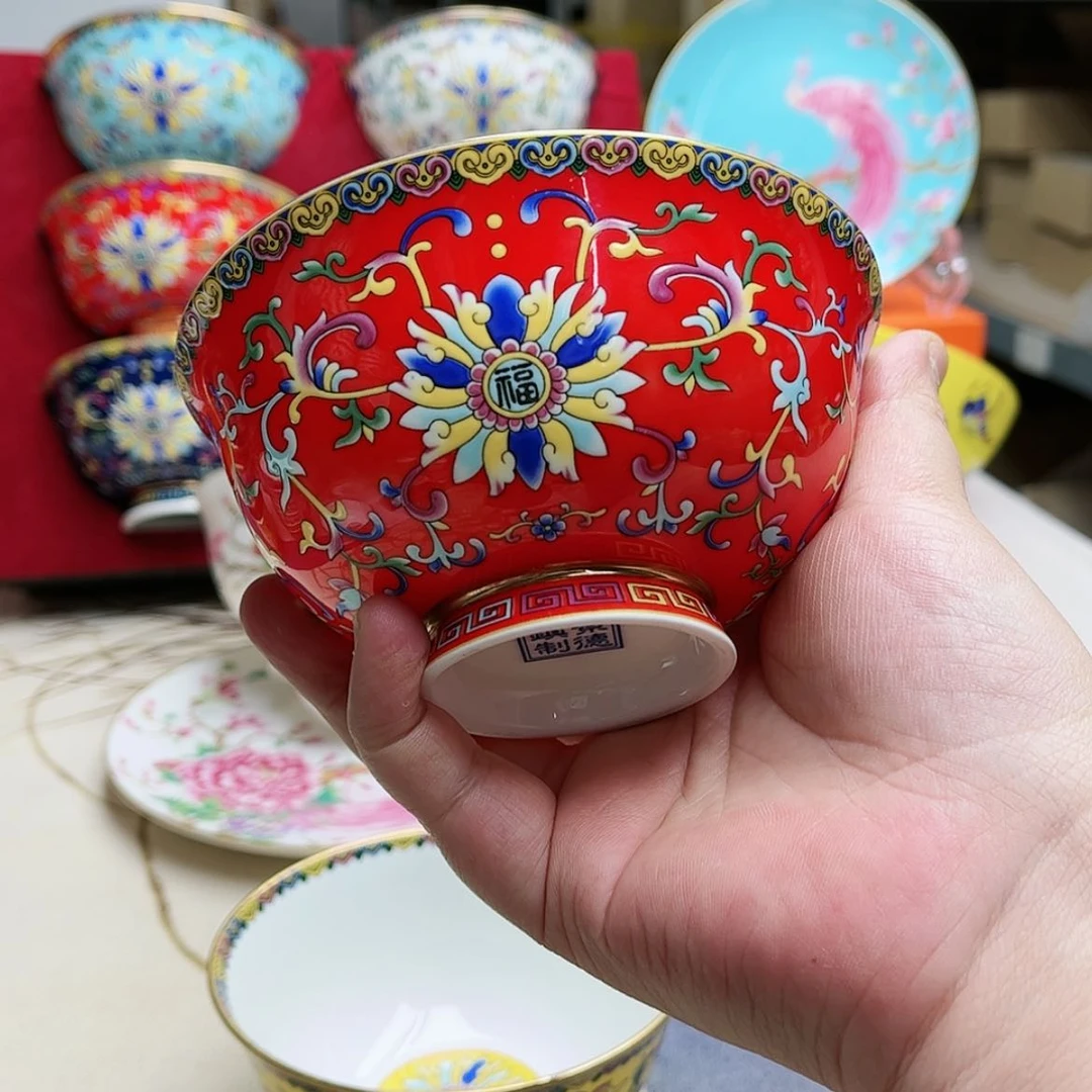 【闪购商品】珐琅4.5英寸6红。。。。。