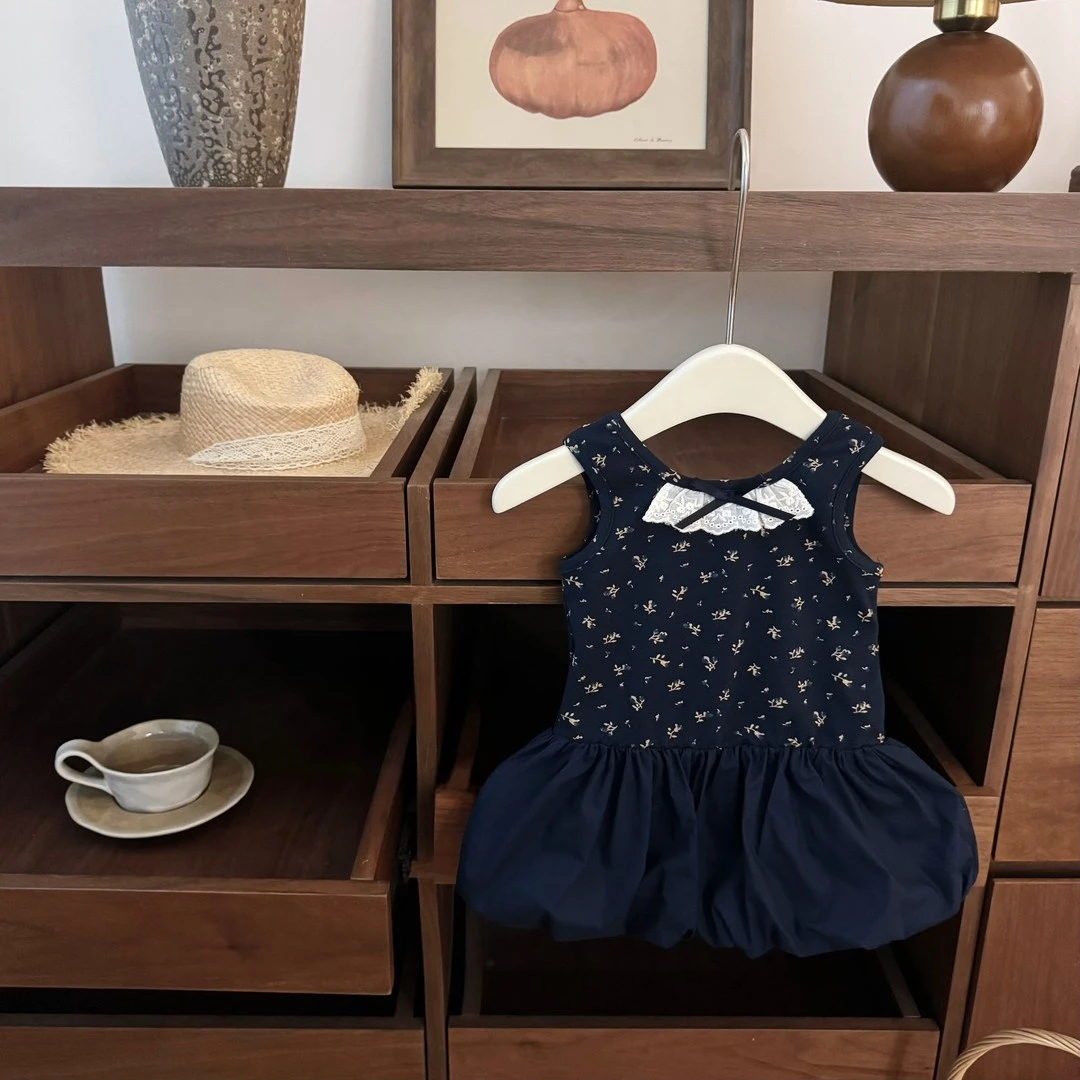 2025夏季新款连衣裙女宝宝甜美花苞裙女童可爱公主蓬蓬裙