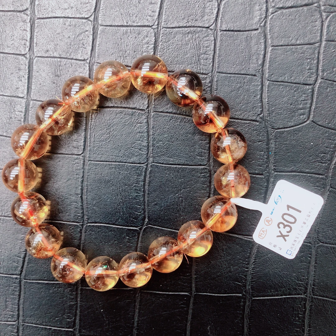 天然黄水晶手链X301