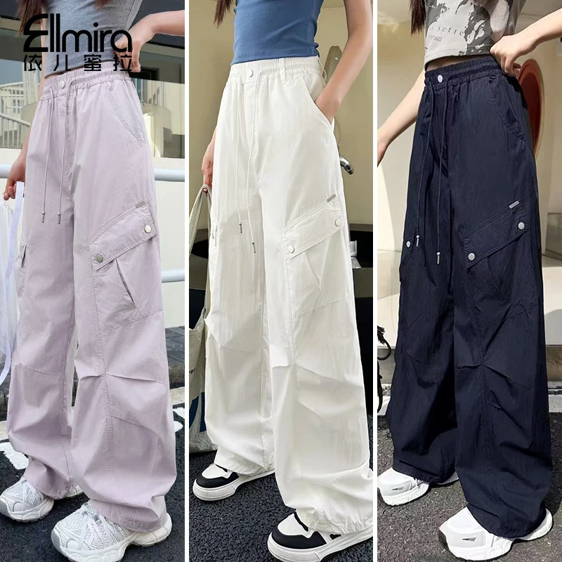 9239女童工装裤夏装儿童长裤运动裤宽松2025新款洋气大童裤子潮流