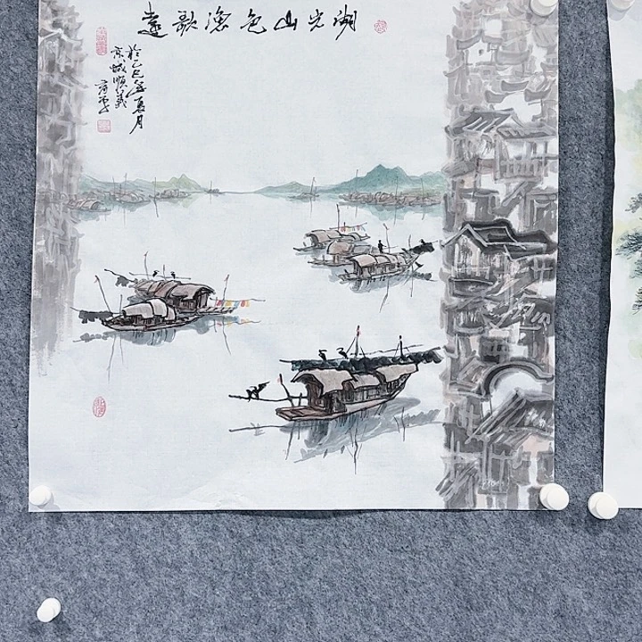 国画山水绘画作品